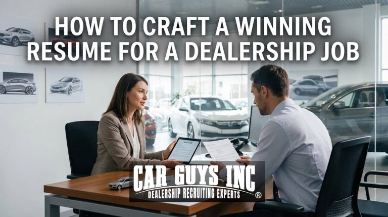 How to Craft a Winning Resume for a Dealership Job