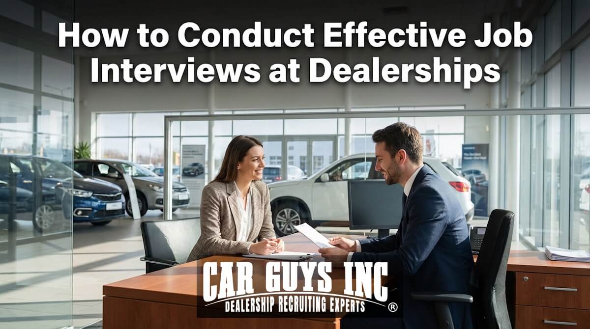 How to Conduct Effective Job Interviews at Dealerships - CarGuys Inc.