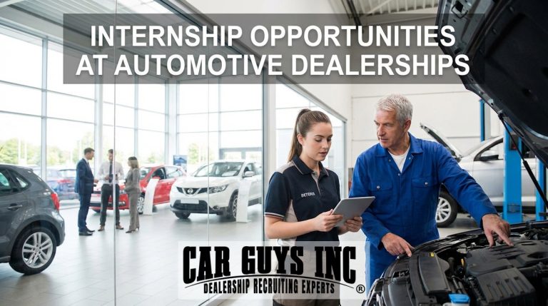 Internship Opportunities at Automotive Dealerships