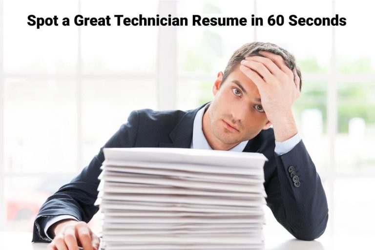 How to Spot a Great Technician Resume in 60 Seconds