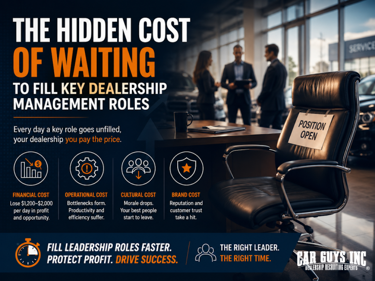 The Hidden Cost of Waiting to Fill Key Dealership Management Roles