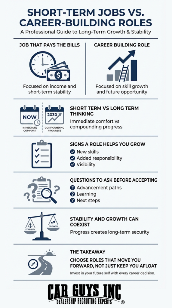 Job That Pays the Bills and One That Builds a Career