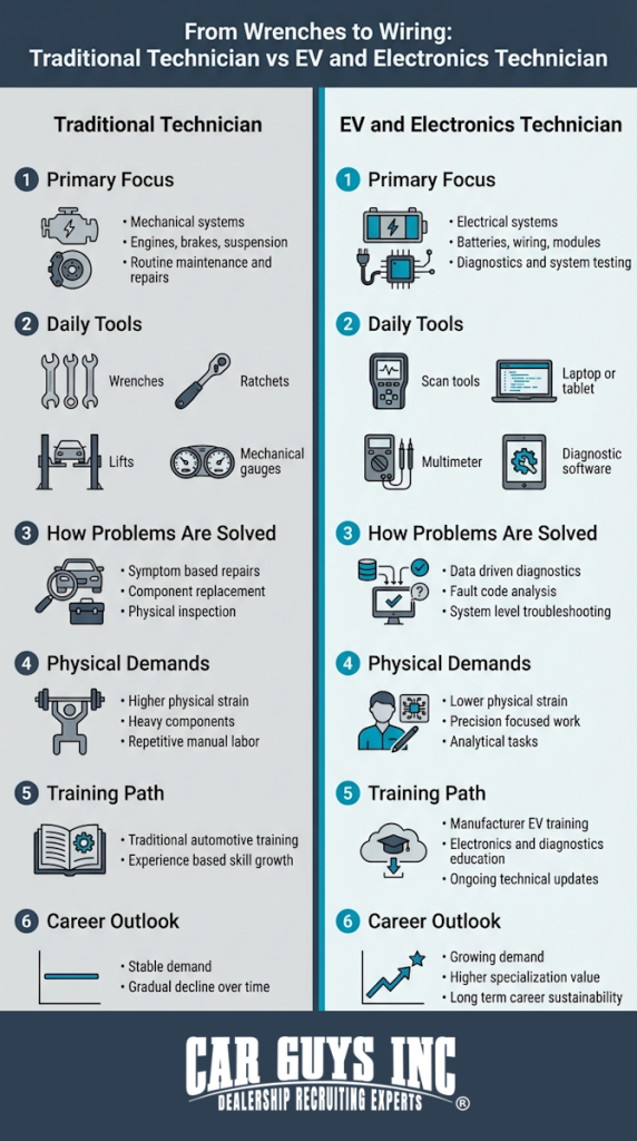 Technician vs. EV Technician