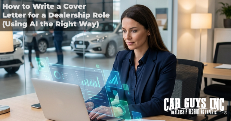 How to Write a Cover Letter for a Dealership Role - Using AI the Right Way