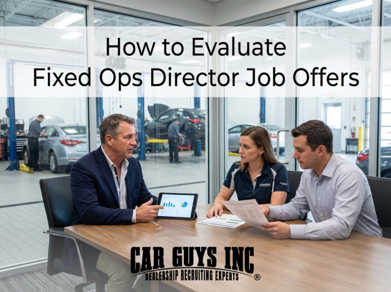 What to Look for in a Fixed Ops Director Job Offer