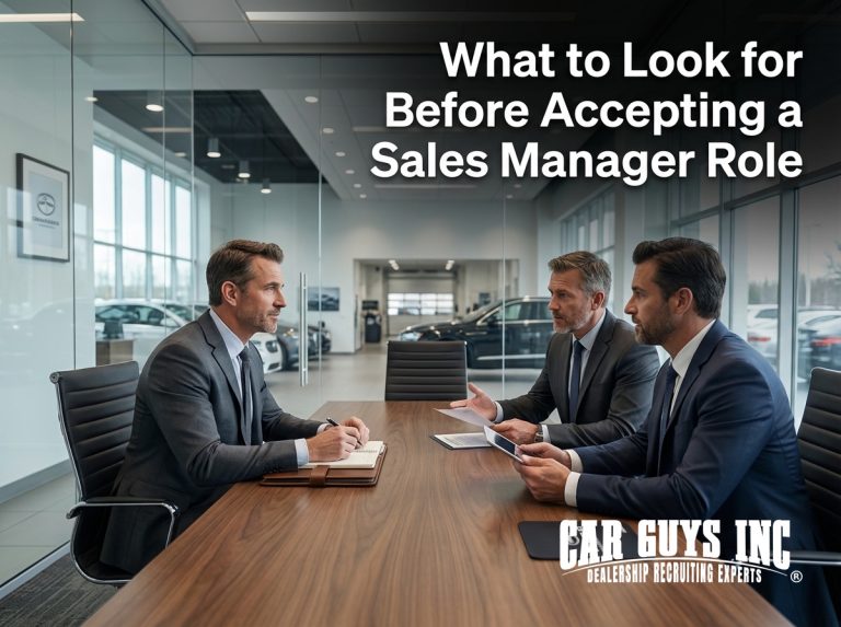 Sales Manager Job Offers - What to Compare Before You Say Yes