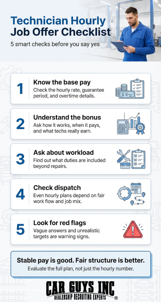 Technician Job Offer Checklist