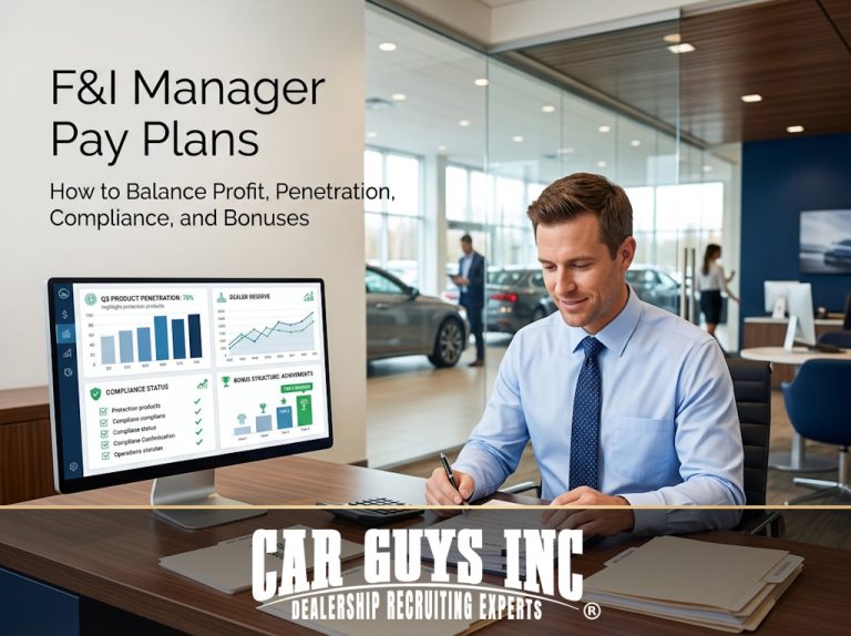 F&I Manager Pay Plans: Profit, Compliance, and Bonuses