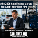What the 2026 Auto Finance Market Tells You About Your Next Hire