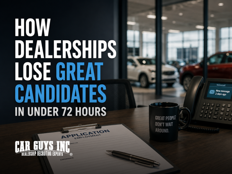 How Dealerships Lose Great Candidates in Under 72 Hours