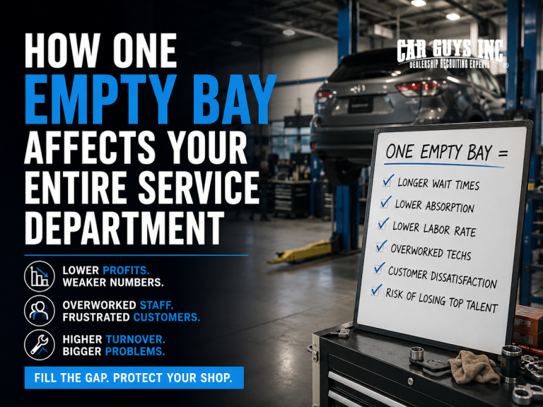 How One Empty Bay Affects Your Entire Service Department