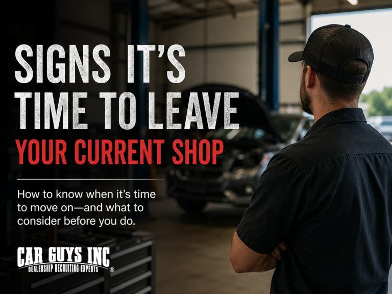 Signs It's Time to Leave Your Current Auto Shop Job