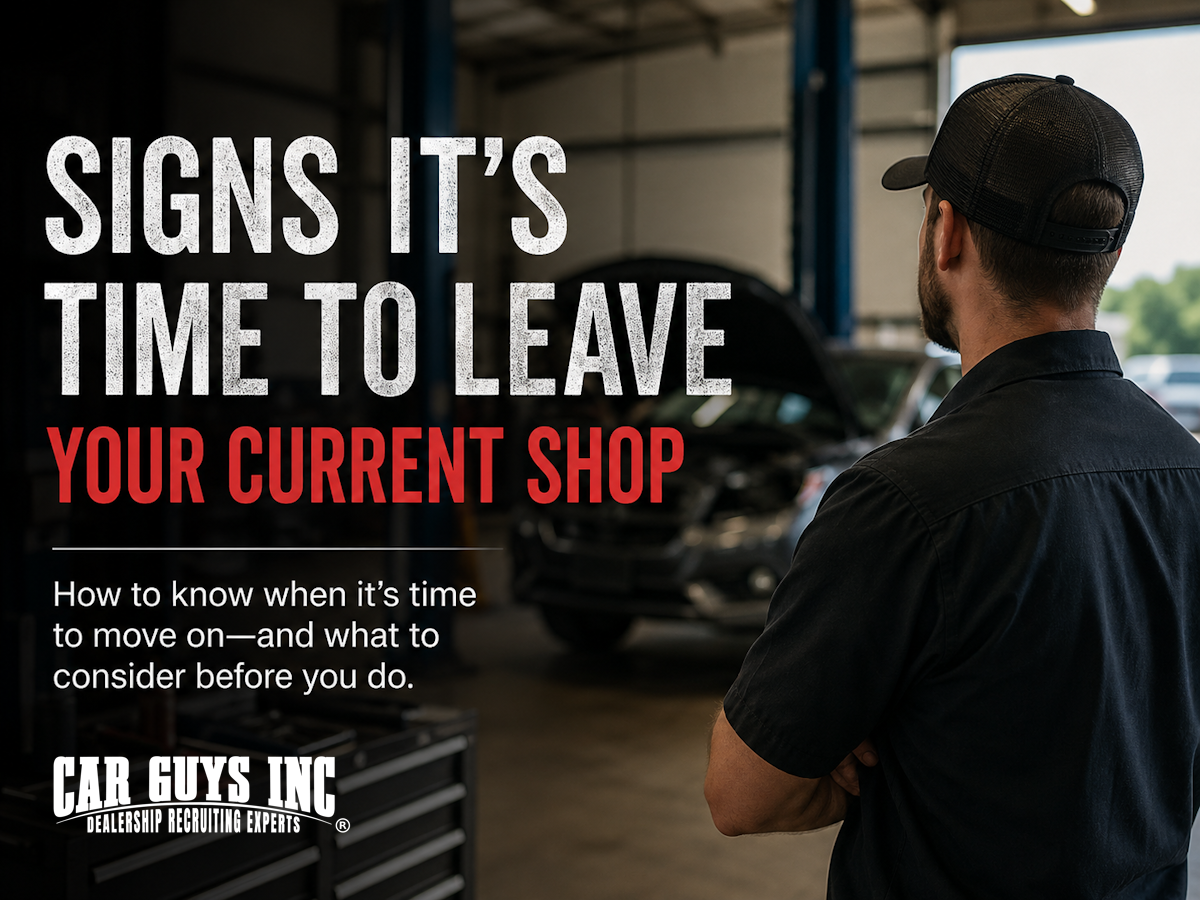 Signs It's Time to Leave Your Current Auto Shop Job