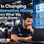 An automotive technician looking at his job board account and seeing positions that he qualified for and positions he was screened out for.